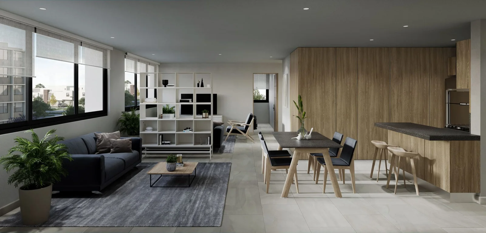 Departamento Residencial de 2 Recámaras con Estudio Flexible – Oasis High Residence Zarú (Modelo B) - Image 2